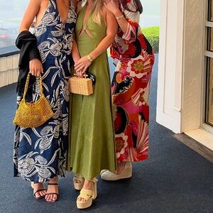 Green Halter Maxi Dress